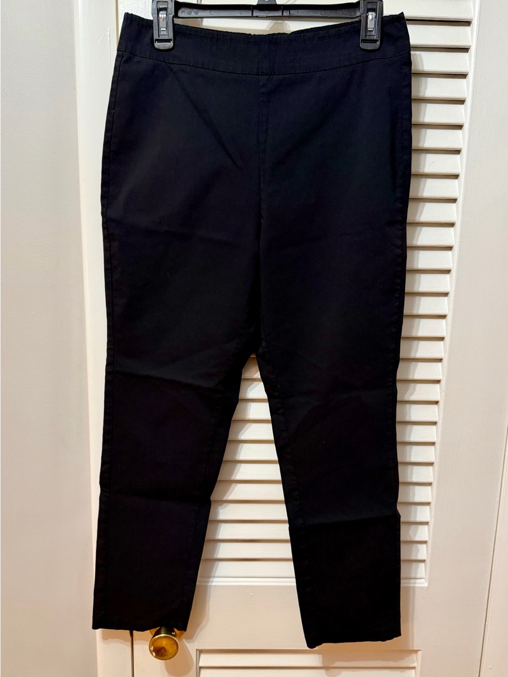 Who What Wear Black Pull-On Stretch Chinos